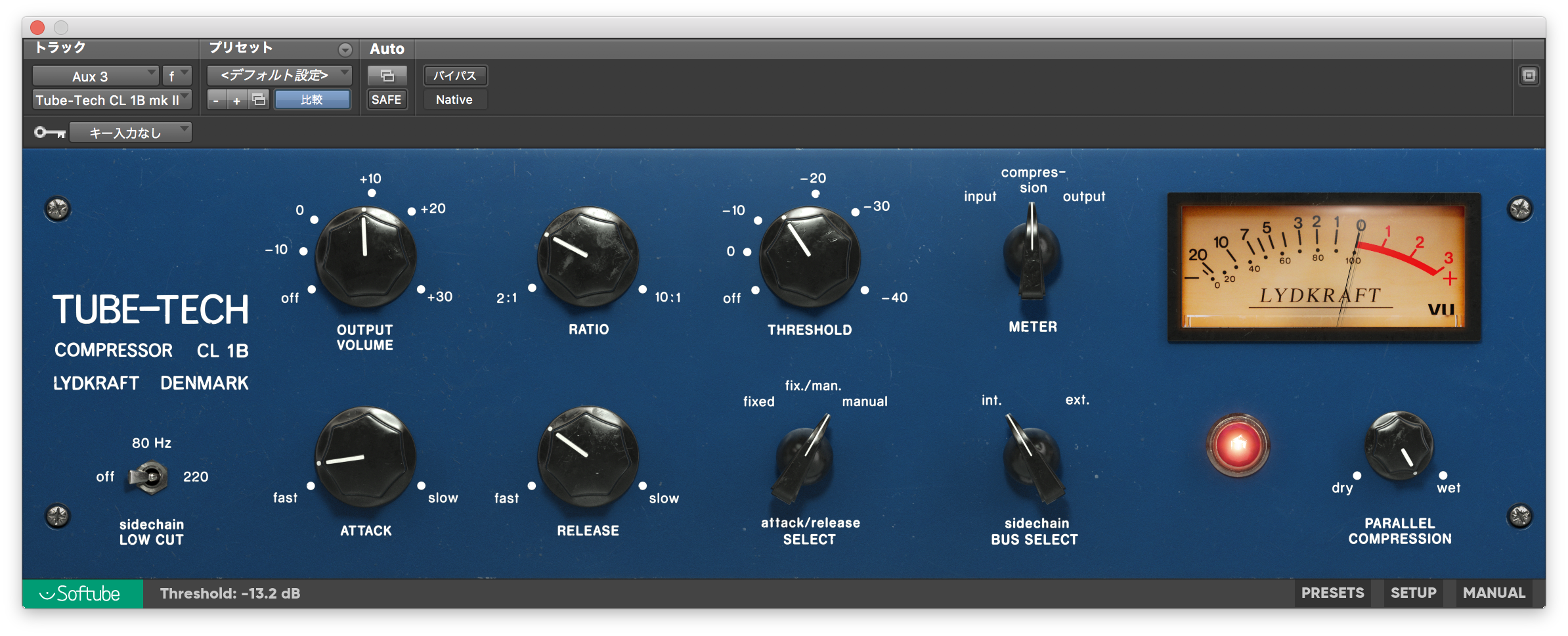 DTM/DAWSoftube TUBE-TECH CL 1B コンプレッサー プラグイン